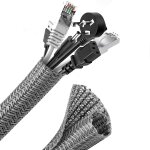 Kyaoayo - 6m manchon de cache câble, 13 - 22mm réglable gaine câble tressée, extensible gaine range cable ... Kyaoayo - 6m manchon de cache câble, 13 - 22mm réglable gaine câble tressée, extensible gaine range cable ...