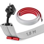 Kyaoayo - cache cble sol 1, 8m 3 canaux avec auto - adhsif flexible goulotte passe cble sol rampe ...