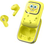 Kyaoayo - casque sans fil bob l'eponge avec etui de charge coulissant et lumire led spongebob