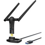 Kyaoayo - cl wifi puissante ac1200 mbps pour pc a windows 11 / 10 / 8. 1 / 8 / 7, adaptateur usb wifi, ...