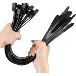 Kyaoayo - collier attaches de cble long 500mm x 12, 4mm attaches de cble en nylon noir rilsan, 30pcs ...