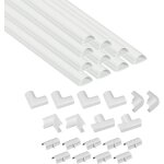 Kyaoayo - kits de goulottes, cachez et protégez les câbles facilement, goulotte décorative, blanc - 10 ... Kyaoayo - kits de goulottes, cachez et protégez les câbles facilement, goulotte décorative, blanc - 10 ...