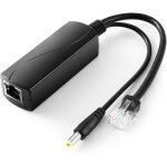 Kyaoayo - revodata gigabit poe splitter 12v / 2a dc 5. 5 * 2. 1mm connecteur , 48v poe vers dc 12v / ...