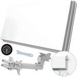 Kyaoayo - slimsat sa61 parabole avec lnb intégrée, 1 sortie, fixation au mur, balcon ou mât, antenne ... Kyaoayo - slimsat sa61 parabole avec lnb intégrée, 1 sortie, fixation au mur, balcon ou mât, antenne ...
