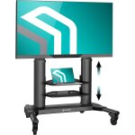 Kyaoayo - support tv roulettes pour 40 - 80 pouces tv, pied tv roulette d'aluminium poids de 55, 5 kg ...