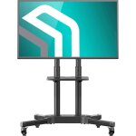 Kyaoayo - support tv roulettes avec etagere pour 32 - 65 pouces ecran, meuble tv roulette poids de 45 ...