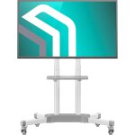 Kyaoayo - support tv roulettes avec etagere pour 32 - 65 pouces tv, meuble tv roulette poids de 45 kg ...