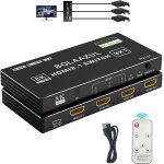 Kyaoayo - switch hdmi 4k 120hz 3 entrées 1 sortie, commutateur h dmi 2. 1 3x1 avec ir dédoubleur multipr ... Kyaoayo - switch hdmi 4k 120hz 3 entrées 1 sortie, commutateur h dmi 2. 1 3x1 avec ir dédoubleur multipr ...