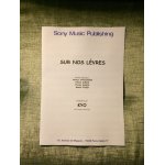 Kyo sur nos lèvres partition feuillet chant piano accords sony music publishing Kyo sur nos lèvres partition feuillet chant piano accords sony music publishing