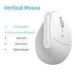 Kysona - souris verticale sans fil, ergonomique, bluetooth, aste rvb, 4000 ug i, 6 boutons muets, tablette, ... Kysona - souris verticale sans fil, ergonomique, bluetooth, aste rvb, 4000 ug i, 6 boutons muets, tablette, ...