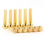 Laiton pont broches pour chevalet de guitare guitare remplacement de la broche pack de 6 golden