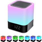Lampe de chevet avec réveil et haut - parleur bluetooth, veilleuse pour décoration de chambre a coucher, ... Lampe de chevet avec réveil et haut - parleur bluetooth, veilleuse pour décoration de chambre a coucher, ...