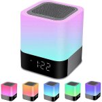 Lampe de chevet avec réveil et haut - parleur bluetooth, veilleuse, haut - parleur bluetooth à intensité ... Lampe de chevet avec réveil et haut - parleur bluetooth, veilleuse, haut - parleur bluetooth à intensité ...