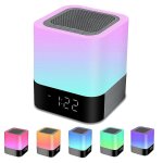 Lampe de chevet avec réveil, haut - parleur bluetooth, veilleuse à intensité variable, led rvb à changement ... Lampe de chevet avec réveil, haut - parleur bluetooth, veilleuse à intensité variable, led rvb à changement ...
