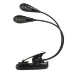 Lampe a double bras rglable a pince, support pour piano, musique, livre, lumire de lecture