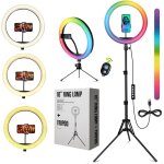 - lampe led 10 pouces rvb avec trpied de 160 cm, lumire de studio, trpied en aluminium rpandu, pour ...