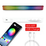 Lampe led rgb  commande vocale, contrle par application, rechargeable, sans fil, bluetooth, pour la ...