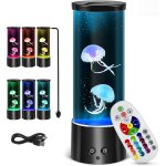 Lampe meduse, jellyfish lampe a lave 17 effets de lumire changeants de couleur - aquarium rservoir ...