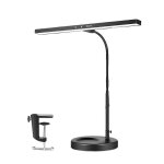 Lampe de piano led a intensit� variable, lampe de piano 2 en 1 a pince, col de cygne flexible avec 3 ...