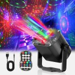 Lampe de sc�ne, 60 effets lumineux lumi�re disco avec stroboscope et t�l�commande, boule disco grand ...