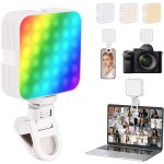 Lampe � selfie portable � 97 led avec clip, lumi�re de t�l�phone, adaptateur tr�pied d'appareil photo ...