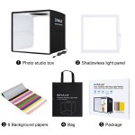 Ajouter lampe shadowless - boîte à lumière pliable de 25cm, mini boîte à lumière de studio photo, kits ... Ajouter lampe shadowless - boîte à lumière pliable de 25cm, mini boîte à lumière de studio photo, kits ...