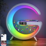 Lampe de table intelligente, lampe d'ambiance avec chargeur sans fil, contrle par application enceinte ...