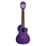 Lanikai qm - pucec - ukul�l� concert electro - acoustique erable pommel� - purple stain brillant ( + ...
