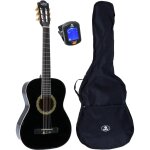 Lapaz 002 bk guitare classique format 3 / 4 noire + housse + accordeur