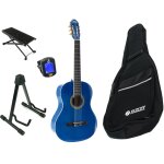 Lapaz 002 bl guitare classique format 4 / 4, bleu + accessoires