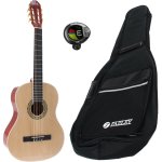 Lapaz 002 nt guitare classique format 4 / 4 natural + housse + accordeur