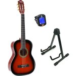 Lapaz 002 sb guitare classique format 3 / 4 sunburst + stand + accordeur