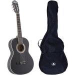 Lapaz c30bk guitare classique format 3 / 4 noire + housse
