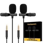 Lavalier microphone 2 condensateurs omnidirectionnels lapel mic pour smartphone android 3, 5 mm iphone, ... Lavalier microphone 2 condensateurs omnidirectionnels lapel mic pour smartphone android 3, 5 mm iphone, ...