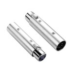 Lbgwp60 - lot de 2 adaptateurs convertisseur audio dmx mle xlr 5 broches vers xlr femelle 3 broches ...