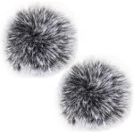 Lbgwp60 - lot de 2 dflecteurs de vent pour microphone dji mic, filtre anti - vent a fourrure compatible ...