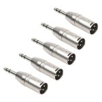 Lbgwp60 - 5 pices adaptateurs 1 / 4 trs vers xlr, adaptateur mle 1 / 4 pouce trs vers xlr equilibr ...
