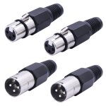 Lbgwp60 - adaptateur xlr 3 broches mles et 3 broches femelles, adaptateur audio xlr, pour eclairage ...