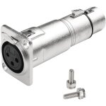 Lbgwp60 - adaptateur xlr femelle a 3 broches vers femelle - montage fixe - connecteur audio sym�trique ...