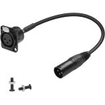 Lbgwp60 - câble adaptateur xlr - montage fixe - câble court - 3 broches xlr femelle vers mâle - pour ... Lbgwp60 - câble adaptateur xlr - montage fixe - câble court - 3 broches xlr femelle vers mâle - pour ...