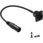 Lbgwp60 - c�ble court pour montage de panneau xlr - adaptateur micro - plaqu� or - fiche xlr m�le vers ...