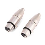 Lbgwp60 - connecteur xlr 3 broches femelle vers femelle, 2 pi�ces en alliage de zinc femelle jack vers ...