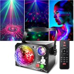 Lbgwp60 - lampe de scne 4 en 1, lumire disco avec tlcommande et stroboscope, 65 effets lumineux rgb ...
