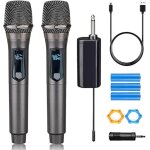 Lbgwp60 - microphone sans fil double avec rcepteur et convertisseur de 3, 5 mm, 3 piles rechargeables, ...