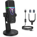 Lbgwp60 - microphone usb pour iphone, suppression du bruit pour pc, ordinateur de type c, contrle de ...