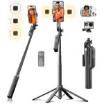 Lbgwp60 - perche a selfie trpied smartphone - support de tlphone de 180cm avec tlcommande sans fil ...