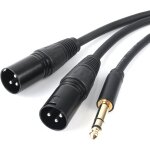 Lbgwp60 - profession 6. 35mm (1 / 4 pouces) pr mâle trs vers 2 double microphone mâle xlr adaptateur ... Lbgwp60 - profession 6. 35mm (1 / 4 pouces) pr mâle trs vers 2 double microphone mâle xlr adaptateur ...