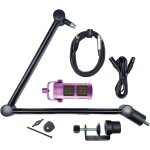 Lbgwp60 - voicecasting pack purple podcast pro, support elevate, cbles xlr - usb et xlr - xlr