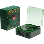 Lbgwp60 - waves tourne - disque vintage, le lecteur waves avec veilleuse et affichage de l'heure, haut ...