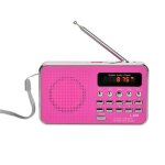 Lecteur audio mp3 radio fm rom 4 go rose yonis